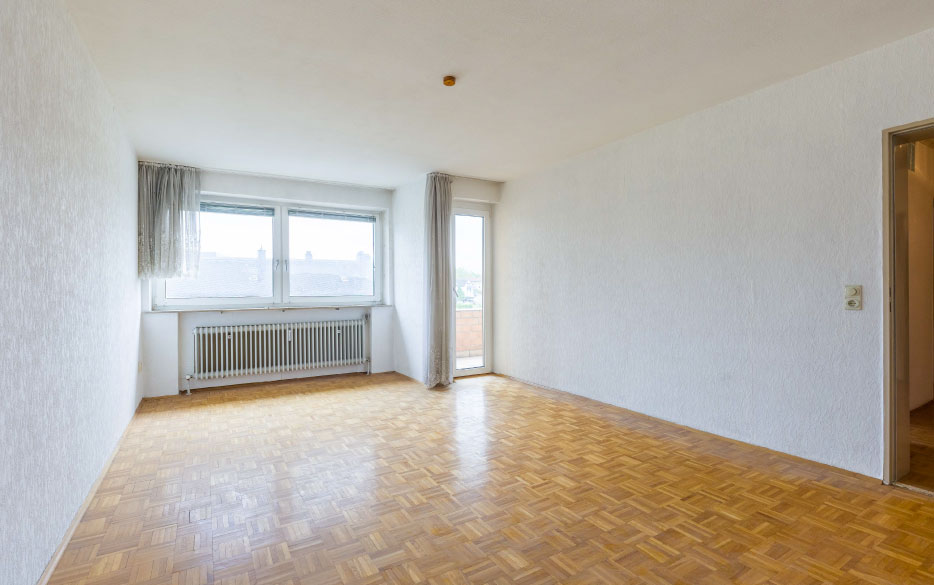 Wohnzimmer vor Sanierung
