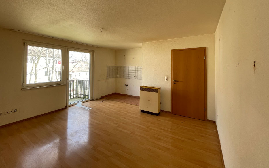 Wohnzimmer vor Sanierung